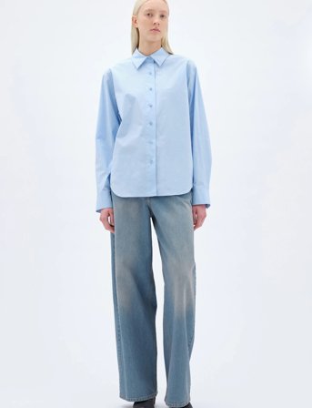REMAIN Birger Christensen Oversize Shirt - Blue - 36