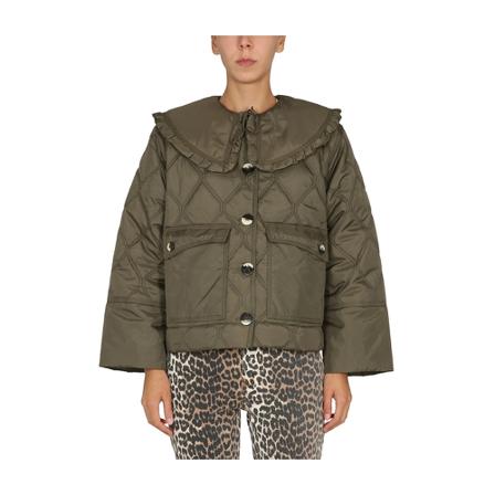 Ganni, Coats Groen, Dames, Maat:S