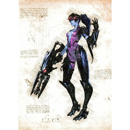 A3 Print - Overwatch artwork - Widowmaker
