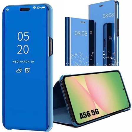 Beskyttelsescover - BOOLING - til Samsung Galaxy A56 5G - Spejleffekt - Blå - Stødabsorberende