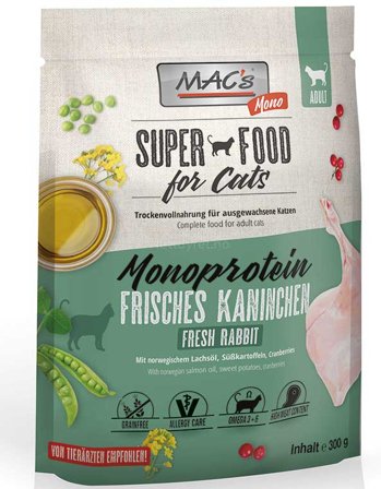 Mac's Super Food for Cats 300g Kanin, SensiMono - Tørrfôr