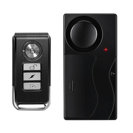 Anchtek 110db Ljudstark Trådlös Vibrationsalarm med Fjärrkontroll Stöldskyddsalarm Motorcykel Cykel Fordonssäkerhetsalarm 1 Set