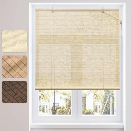 Rootz Bamboo Roller Blind - Sunshade - Privatlivsskærm - Lysfiltrering - 100x160cm - Holdbar og naturlig finish