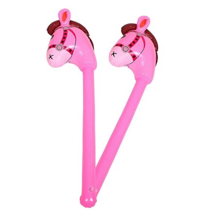 Oppblåsbar kjepphest Kompatibel med barn Rosa PVC Sensorisk utviklingsleke 2 stk