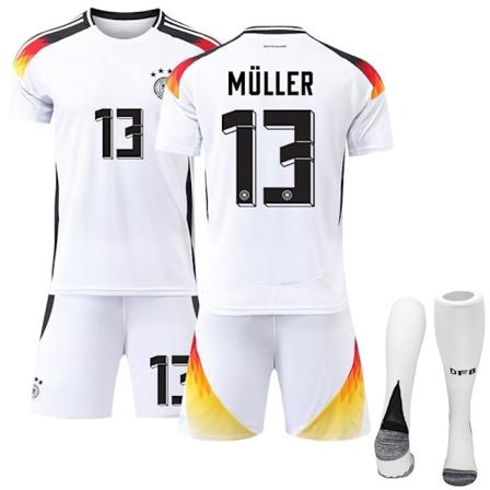 Mub-EC 2024 Tyskland Fotball Hjemmedrakt 13 MULLER-Xin 13 MULLER XS