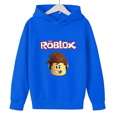 Teen Gutter Jenter Roblox Hettegenser Langermet genser Blå
