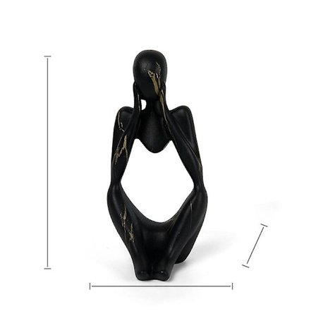 Farverig Graffiti Abstrakt Harpiks Håndlavede Håndværk Skulptur Tænker Figur Statue Boligindretning Interiør Kontor Skrivebord Ornamenter