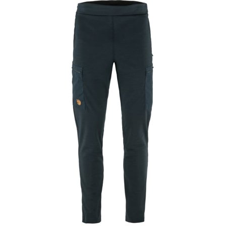 Fjällräven Keb Fleece Housut M - Miehet - Dark Navy/Sininen - Aluskerrastohousut