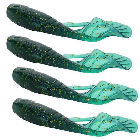 4 st Silikon Fiske Bete Räka Doft Saltad Jigg Wobbler Lång Swimbaits