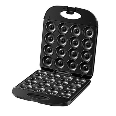 Mini vaffeljern, flatt vaffeljern, to former, kompakt design, non-stick overflate, lett å rengjøre, hjerteformet, rund