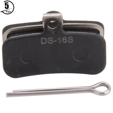 5 par Resin SemiMetallic Svart Mountainbike Skivbromsbelägg Cykel Cykling Verktyg Tillbehör(DS-16S )
