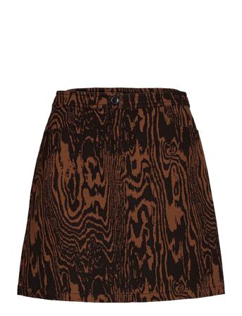 Mateo Print Skirt Kort Skjørt Brun Modström