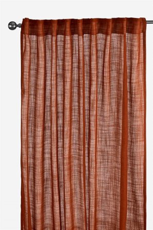 Cellbes of Sweden - Multibandslängder med linnelook Victoria 2-pack - rost - - 140 x 220 cm