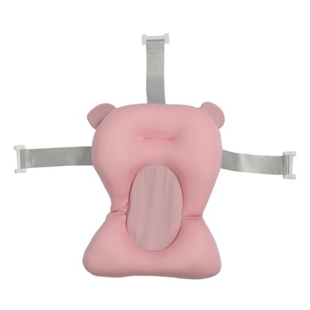 Baby Bade Sæde Støtte Måtte Badekar Pude til Nyfødt Spædbarn Småbørn Stor Størrelse Pink