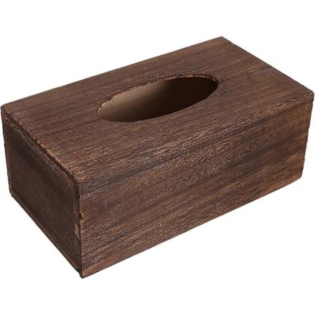 Kleenexboks med trelokk, rektangulær ansiktsvevholder, toalettpapirholder i bondegårdsstil, serviettdispenser for spisestue, kjøkken, soverom, 