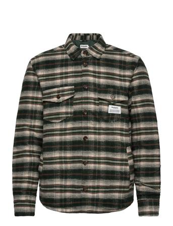 Flannel Overshirt Overshirts Grønn Resteröds*Betinget Tilbud