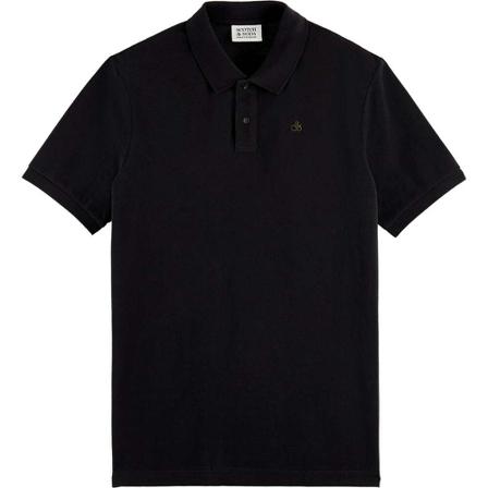 Scotch & Soda pique polo , Zwart , Heren , Maat: S