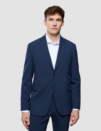 Shaping New Tomorrow - Essential Blazer - Navy Checks - Slim Fit - Herre - Størrelse XXL
