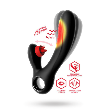 Niza Vibe With Heating & Clitoris Triple Tongue - Sexleker Vuxen: Vibrator, dildo & massajestaver