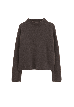 Filippa K Mika Yak Funnelneck Sweater Stickat Dam Brun XS