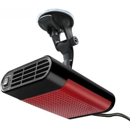 Bilrudeafrimer afrimningsmiddel til forrude 12V bilvarmer 360° drejelig 150W bærbar bilventilator med sugekopmontering