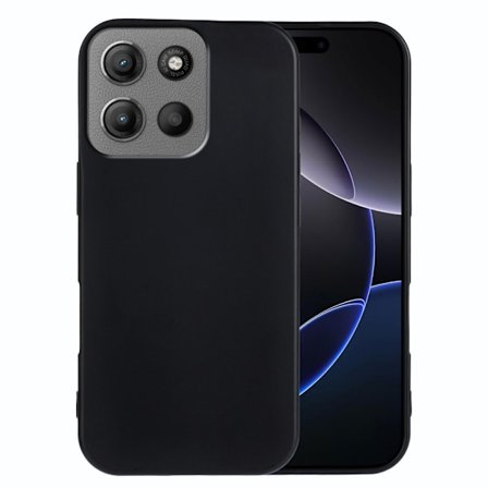 SKALO Motorola Moto G15 Power Mattamusta Ultrathin TPU Suojakuori - Musta