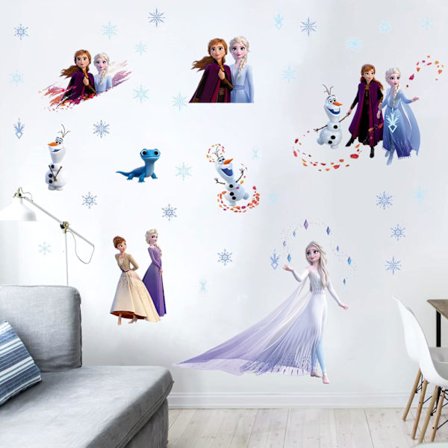 2 stk. frost vægdekorationer klistermærker til piger prinsesse vægdekorationer babyværelse vægtatovering til babyværelse børneværelse pigeværelse