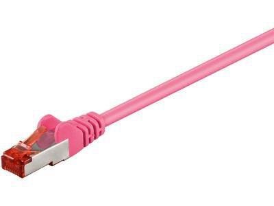 MicroConnect nettverkskabel - 50 cm - rosa