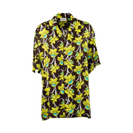 P.a.r.o.s.h. Short sleeve floral shirt Gul, Dame Skjorter