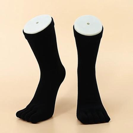 Tåstrumpor Herr bomull Fem fingrar Strumpor Andas Korta Ankel Strumpor Sport Löpning Enfärgad Svart Vit Grå Man Sox E US 6.5-10(EUR 39-44)