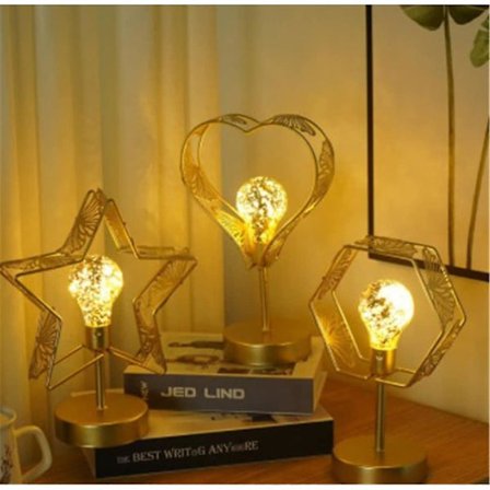 Ramadan Eid Mubarak LED-belysning Dekoration Järnkonst Måne Stjärna