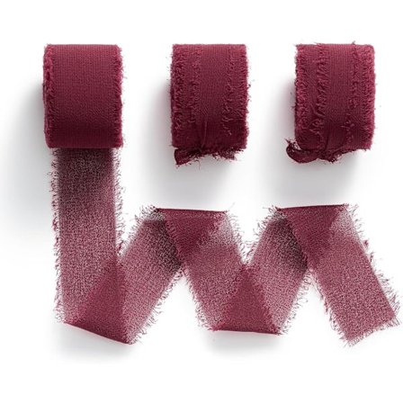 Chiffongbånd Rødt Gavebånd Bredt Bånd Egnet for Bryllup, Brudebukett, Jul, Gaveinnpakning, DIY-prosjekter, Håndverk, 2,5 cm x