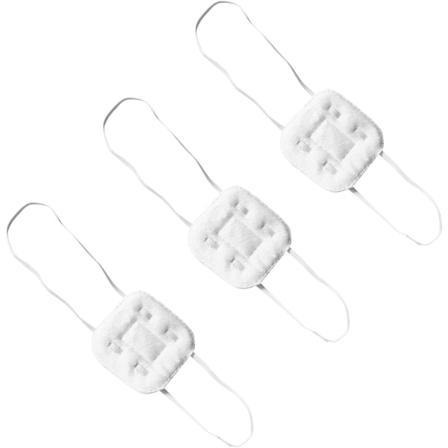 3 stk. Hvidt Øjenlap Enkelt Justerbar Komfortabel Øjenmaske Kostume Tilbehør til Rollespil og Daglig Brug