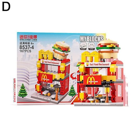 Starbucks City Building Blocks for Kids, Creative Mini Street Building Blocks, Coffee Shop, Supermarket, Restaurant DB