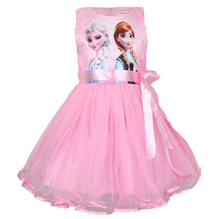 Jente Frozen Anna Elsa Prinsesse Party Fancy Kjole Tutu Kjole
