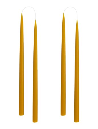 Hand Dipped Candles, 4 Pack Yellow Kunstindustrien