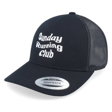 Iconic - Schwarz trucker Cap - Sunday Running Club Black A-frame Trucker @ Hatstore