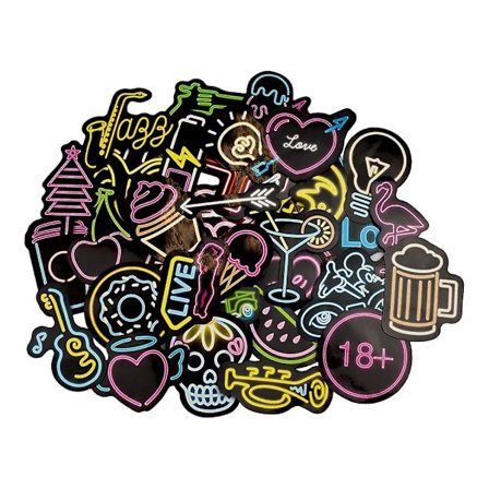 Storpack Stickers och dekaler - Neon