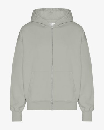 Organic Oversized Zip Hood - Steel Blue - Male - S