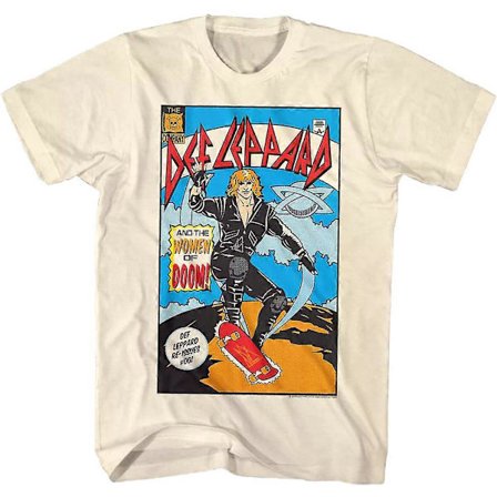 Sarjakuvalehden kansi Def Leppard T-paita ROCKINSTONE