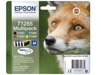 Epson T1285 Multipack - 4-pack - svart, gul, cyan, magenta - original - blekkpatron (alternativ for: Epson T1285)