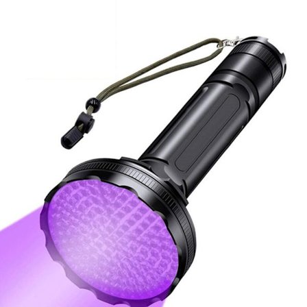 UV-lommelygte med 128 LED-pærer, 395 nm, IPX6 vandtæt, håndholdt UV-lommelygte, UV-antiforfalskning, test for dyreurin