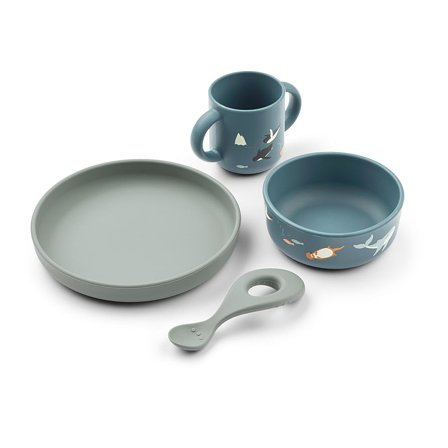 LIEWOOD Vivi Printed Tableware Set, Børn & Forældre, Service, Tallerkener Og Skåle