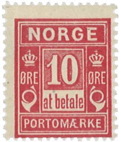 Norge 1889-1893 - Portomærker AFA 3 - Postfrisk