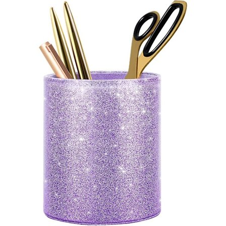 Penholder, Glitter Bling Dekor Kompatibel med Skrivebord Pen Kop Kompatibel med Kvinder Piger