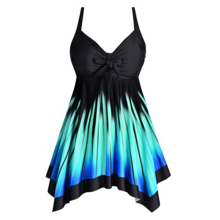 Summer Plus Size Klänning Dam 4xl 5xl 6xl Gradient Mermaid Set T