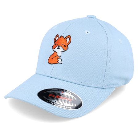 Kinder Kiddo Cap - Blau flexfit Cap - Kinder Baby Fox Carolina Blue Flexfit @ Hatstore