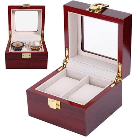 Kellolaatikko 2 kellolle, puinen kellolaatikko, kellonäyttölaatikko w