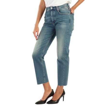 Replay Cropped Jeans Blå, Dame, Størrelse: W25