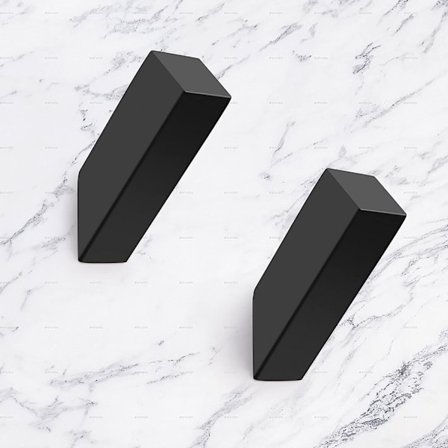 Musta pyyhekoukku SUS 304 ruostumaton teräs Moderni musta seinäkoukku Raskaan pyyhkeen koukku